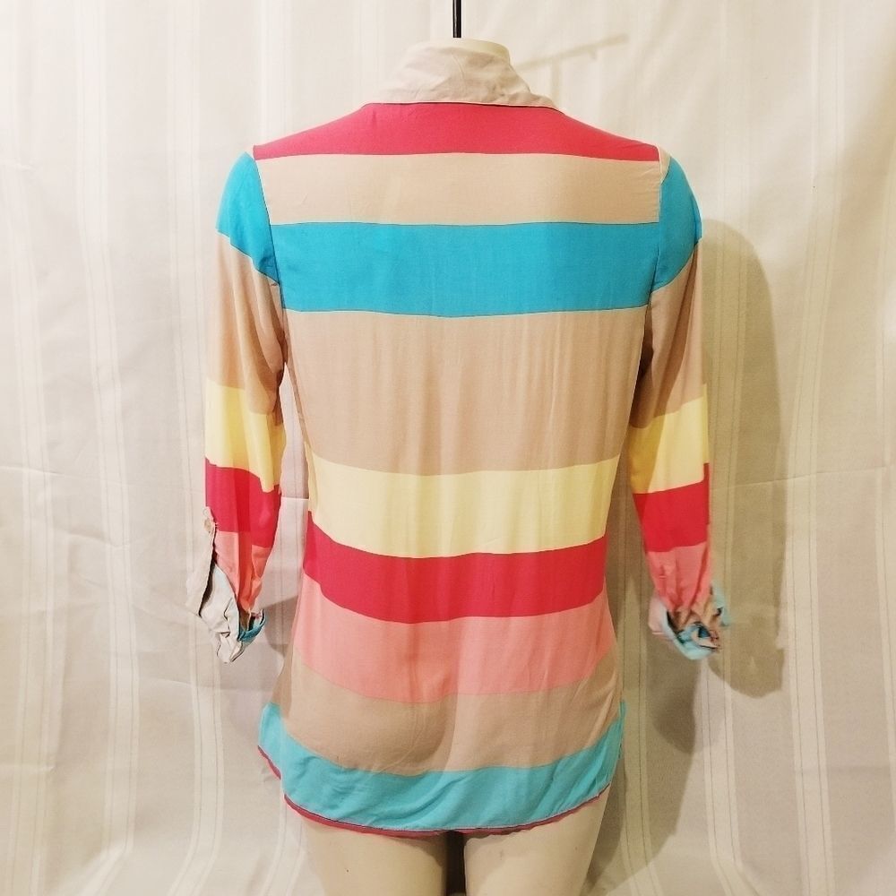‎Cato Horizontal Striped Button Down Size S - Picture 3 of 5